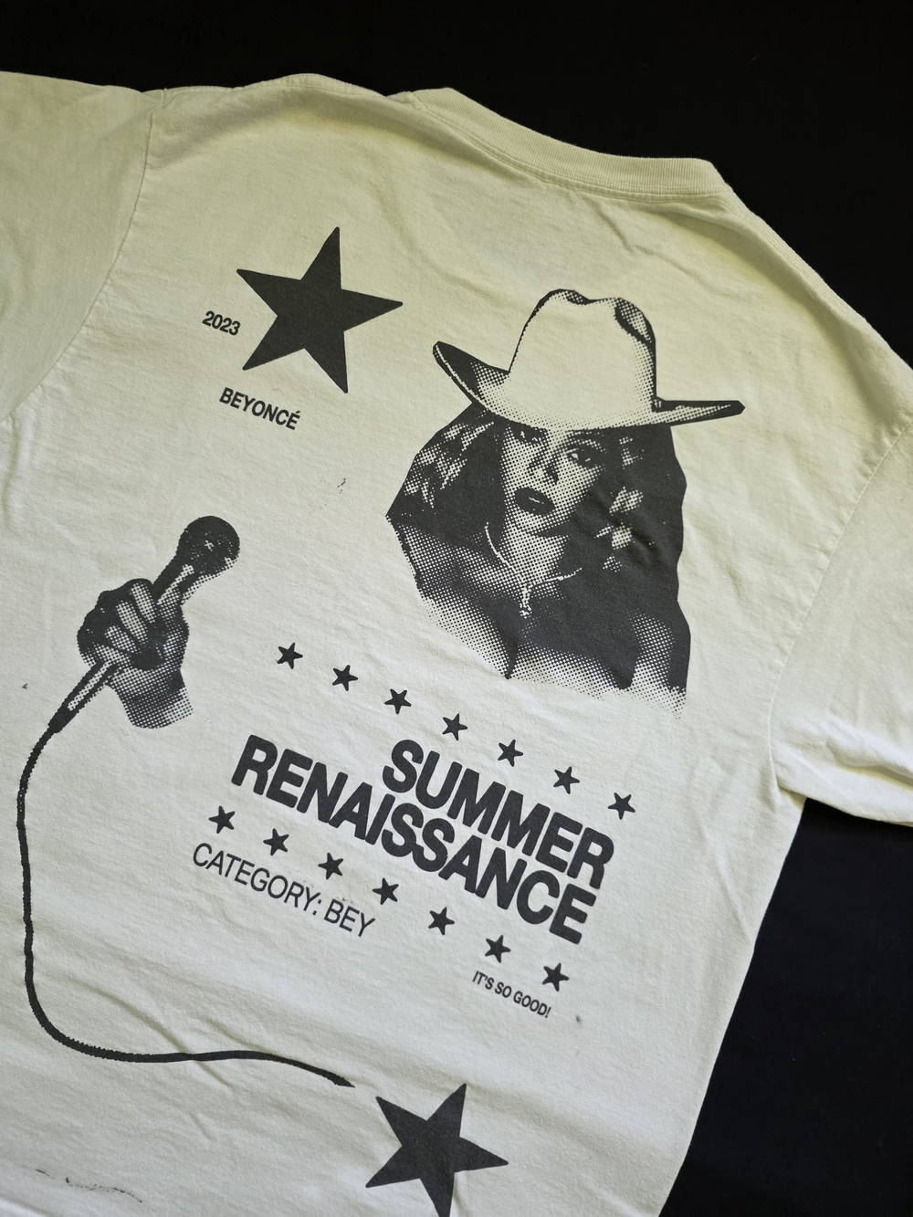 Beyoncé Summer Renaissance 2023 Graphic Tour Band Tee - White with Black Print